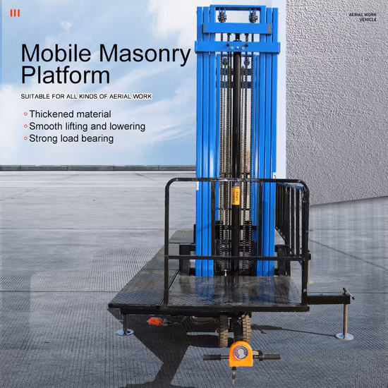 Plataforma elevadora de aleación de aluminio autopropulsada Mesa elevadora para vehículos de trabajo aéreo