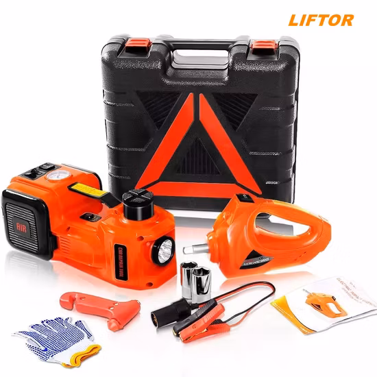 Liftor 2ton 3ton 5ton 10ton 12V Tornillo mecánico Hidráulico Botella Gato Eléctrico Portátil Coche Piso Aire Gato Soporte Proveedor de herramientas de mano para reemplazo de neumáticos