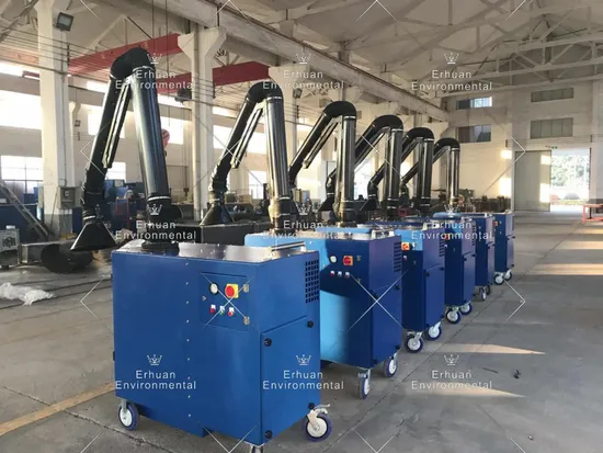 Colector de polvo de soldadura portátil móvil de filtración de humo de soldadura de robot industrial